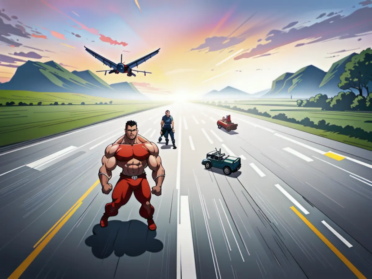 Vehicles such as trucks and aircraft transporting merchandise between locations.