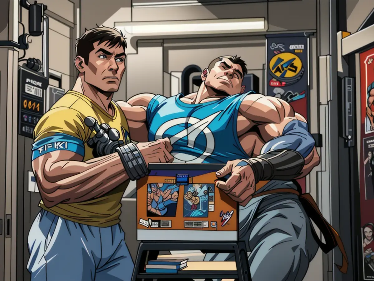 Illustration depicting an artificial intelligence processing unit.